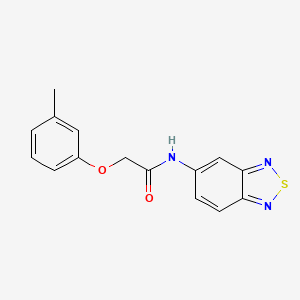 molecular formula C15H13N3O2S B11315516 N-(2,1,3-benzothiadiazol-5-yl)-2-(3-methylphenoxy)acetamide 