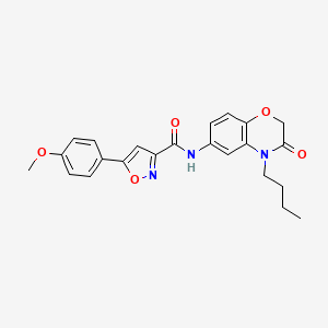 molecular formula C23H23N3O5 B11315532 N-(4-butyl-3-oxo-3,4-dihydro-2H-1,4-benzoxazin-6-yl)-5-(4-methoxyphenyl)-1,2-oxazole-3-carboxamide 