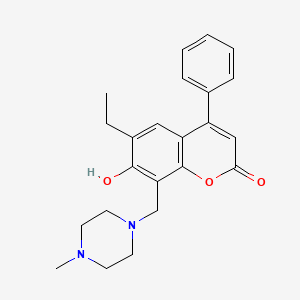 6-ethyl-7-hydroxy-8-[(4-methylpiperazin-1-yl)methyl]-4-phenyl-2H-chromen-2-one