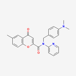 N-[4-(dimethylamino)benzyl]-6-methyl-4-oxo-N-(pyridin-2-yl)-4H-chromene-2-carboxamide