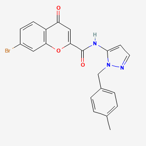 7-bromo-N-[1-(4-methylbenzyl)-1H-pyrazol-5-yl]-4-oxo-4H-chromene-2-carboxamide