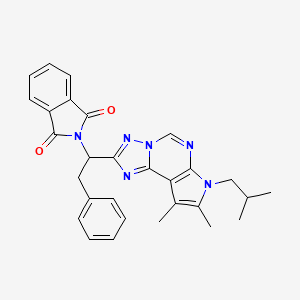 2-[1-(7-isobutyl-8,9-dimethyl-7H-pyrrolo[3,2-e][1,2,4]triazolo[1,5-c]pyrimidin-2-yl)-2-phenylethyl]-1H-isoindole-1,3(2H)-dione