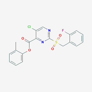 2-Methylphenyl 5-chloro-2-[(2-fluorobenzyl)sulfonyl]pyrimidine-4-carboxylate