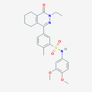 N-(3,4-dimethoxyphenyl)-5-(3-ethyl-4-oxo-3,4,5,6,7,8-hexahydrophthalazin-1-yl)-2-methylbenzenesulfonamide