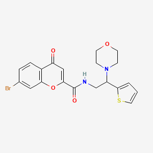 7-bromo-N-[2-(morpholin-4-yl)-2-(thiophen-2-yl)ethyl]-4-oxo-4H-chromene-2-carboxamide