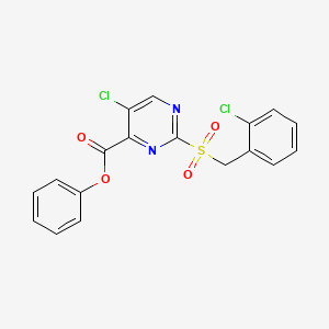 Phenyl 5-chloro-2-[(2-chlorobenzyl)sulfonyl]pyrimidine-4-carboxylate