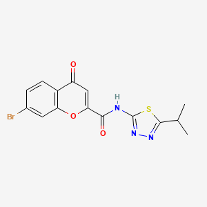 7-bromo-4-oxo-N-[5-(propan-2-yl)-1,3,4-thiadiazol-2-yl]-4H-chromene-2-carboxamide