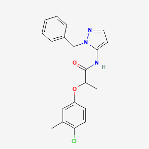 N-(1-benzyl-1H-pyrazol-5-yl)-2-(4-chloro-3-methylphenoxy)propanamide