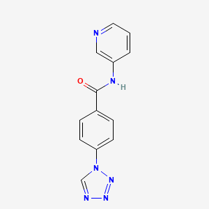 molecular formula C13H10N6O B11315652 N-(pyridin-3-yl)-4-(1H-tetrazol-1-yl)benzamide 