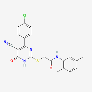 2-{[4-(4-Chlorophenyl)-5-cyano-6-oxo-1,6-dihydropyrimidin-2-YL]sulfanyl}-N-(2,5-dimethylphenyl)acetamide