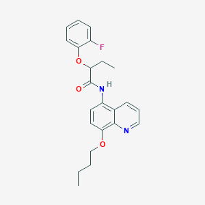 molecular formula C23H25FN2O3 B11315681 N-(8-butoxyquinolin-5-yl)-2-(2-fluorophenoxy)butanamide 