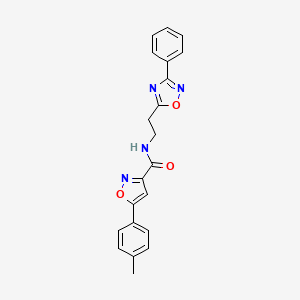 5-(4-methylphenyl)-N-[2-(3-phenyl-1,2,4-oxadiazol-5-yl)ethyl]-1,2-oxazole-3-carboxamide