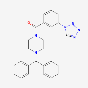 molecular formula C25H24N6O B11315703 [4-(diphenylmethyl)piperazin-1-yl][3-(1H-tetrazol-1-yl)phenyl]methanone 