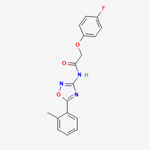 molecular formula C17H14FN3O3 B11315714 2-(4-fluorophenoxy)-N-[5-(2-methylphenyl)-1,2,4-oxadiazol-3-yl]acetamide 