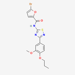 molecular formula C17H16BrN3O4S B11315723 5-bromo-N-[3-(3-methoxy-4-propoxyphenyl)-1,2,4-thiadiazol-5-yl]furan-2-carboxamide 