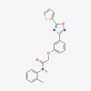 N-(2-methylphenyl)-2-{3-[5-(thiophen-2-yl)-1,2,4-oxadiazol-3-yl]phenoxy}acetamide