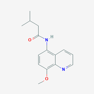 molecular formula C15H18N2O2 B11315739 N-(8-methoxyquinolin-5-yl)-3-methylbutanamide 