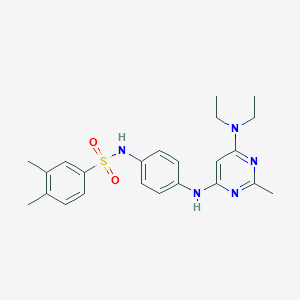 N-(4-((6-(diethylamino)-2-methylpyrimidin-4-yl)amino)phenyl)-3,4-dimethylbenzenesulfonamide