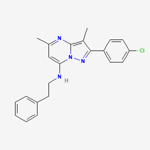 2-(4-chlorophenyl)-3,5-dimethyl-N-(2-phenylethyl)pyrazolo[1,5-a]pyrimidin-7-amine