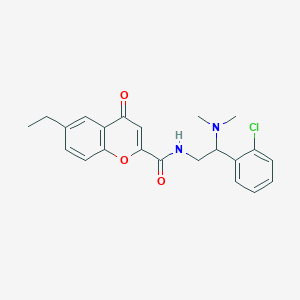 N-[2-(2-chlorophenyl)-2-(dimethylamino)ethyl]-6-ethyl-4-oxo-4H-chromene-2-carboxamide