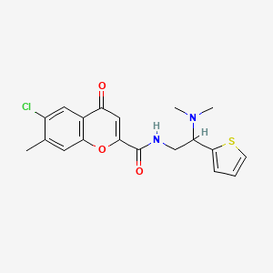 6-chloro-N-[2-(dimethylamino)-2-(thiophen-2-yl)ethyl]-7-methyl-4-oxo-4H-chromene-2-carboxamide