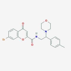 7-bromo-N-[2-(4-methylphenyl)-2-(morpholin-4-yl)ethyl]-4-oxo-4H-chromene-2-carboxamide