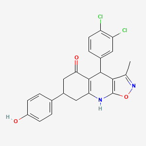 4-(3,4-Dichlorophenyl)-7-(4-hydroxyphenyl)-3-methyl-4,6,7,8-tetrahydro[1,2]oxazolo[5,4-b]quinolin-5-ol