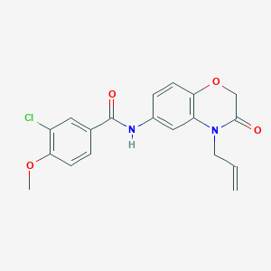 molecular formula C19H17ClN2O4 B11315835 3-chloro-4-methoxy-N-[3-oxo-4-(prop-2-en-1-yl)-3,4-dihydro-2H-1,4-benzoxazin-6-yl]benzamide 