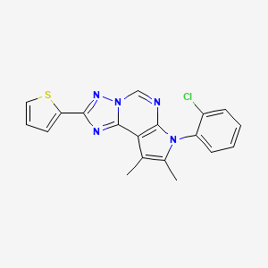 7-(2-chlorophenyl)-8,9-dimethyl-2-(2-thienyl)-7H-pyrrolo[3,2-e][1,2,4]triazolo[1,5-c]pyrimidine