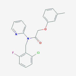 N-(2-chloro-6-fluorobenzyl)-2-(3-methylphenoxy)-N-(pyridin-2-yl)acetamide