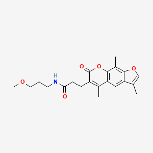 N-(3-Methoxypropyl)-3-{3,5,9-trimethyl-7-oxo-7H-furo[3,2-G]chromen-6-YL}propanamide