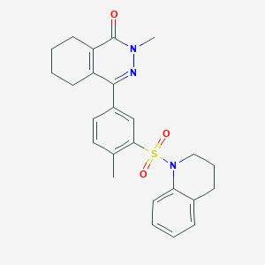 4-[3-(3,4-dihydroquinolin-1(2H)-ylsulfonyl)-4-methylphenyl]-2-methyl-5,6,7,8-tetrahydrophthalazin-1(2H)-one