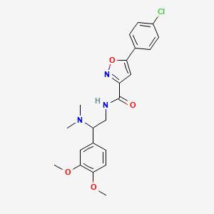 5-(4-chlorophenyl)-N-[2-(3,4-dimethoxyphenyl)-2-(dimethylamino)ethyl]-1,2-oxazole-3-carboxamide