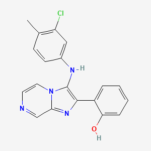 2-{3-[(3-Chloro-4-methylphenyl)amino]imidazo[1,2-a]pyrazin-2-yl}phenol