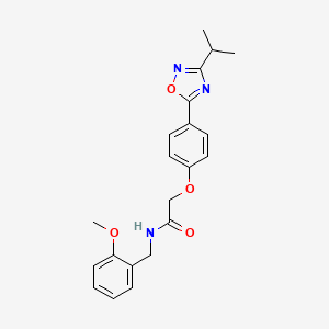 N-(2-methoxybenzyl)-2-{4-[3-(propan-2-yl)-1,2,4-oxadiazol-5-yl]phenoxy}acetamide