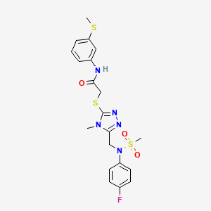 2-[(5-{[(4-fluorophenyl)(methylsulfonyl)amino]methyl}-4-methyl-4H-1,2,4-triazol-3-yl)sulfanyl]-N-[3-(methylsulfanyl)phenyl]acetamide