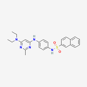 N-(4-{[6-(diethylamino)-2-methylpyrimidin-4-yl]amino}phenyl)naphthalene-2-sulfonamide