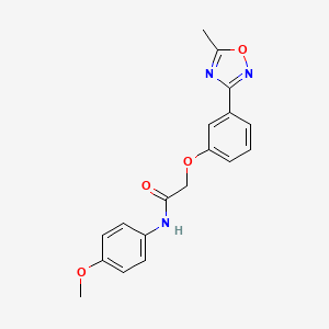 molecular formula C18H17N3O4 B11315917 N-(4-methoxyphenyl)-2-[3-(5-methyl-1,2,4-oxadiazol-3-yl)phenoxy]acetamide 