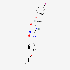 molecular formula C20H20FN3O4 B11315919 2-(4-fluorophenoxy)-N-[5-(4-propoxyphenyl)-1,2,4-oxadiazol-3-yl]propanamide 