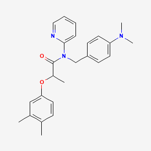 molecular formula C25H29N3O2 B11315962 N-[4-(dimethylamino)benzyl]-2-(3,4-dimethylphenoxy)-N-(pyridin-2-yl)propanamide 