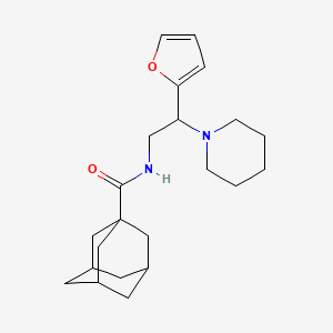 molecular formula C22H32N2O2 B11315963 N-[2-(furan-2-yl)-2-(piperidin-1-yl)ethyl]adamantane-1-carboxamide 