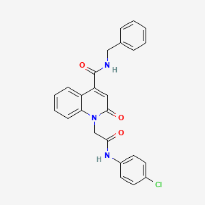 molecular formula C25H20ClN3O3 B11315991 N-benzyl-1-{2-[(4-chlorophenyl)amino]-2-oxoethyl}-2-oxo-1,2-dihydroquinoline-4-carboxamide 