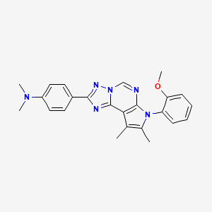 molecular formula C24H24N6O B11315994 4-[7-(2-methoxyphenyl)-8,9-dimethyl-7H-pyrrolo[3,2-e][1,2,4]triazolo[1,5-c]pyrimidin-2-yl]-N,N-dimethylaniline 