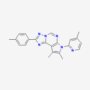 8,9-Dimethyl-2-(4-methylphenyl)-7-(4-methyl-2-pyridyl)-7H-pyrrolo[3,2-E][1,2,4]triazolo[1,5-C]pyrimidine