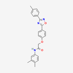 N-(3,4-dimethylphenyl)-2-{4-[3-(4-methylphenyl)-1,2,4-oxadiazol-5-yl]phenoxy}acetamide