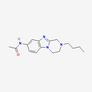 molecular formula C16H22N4O B11316009 N-(2-butyl-1,2,3,4-tetrahydropyrazino[1,2-a]benzimidazol-8-yl)acetamide 