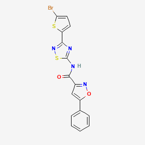 N-[3-(5-bromothiophen-2-yl)-1,2,4-thiadiazol-5-yl]-5-phenyl-1,2-oxazole-3-carboxamide