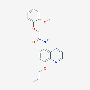 molecular formula C21H22N2O4 B11316069 2-(2-methoxyphenoxy)-N-(8-propoxyquinolin-5-yl)acetamide 