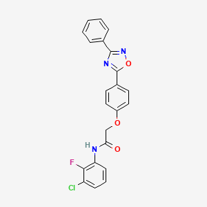 N-(3-chloro-2-fluorophenyl)-2-[4-(3-phenyl-1,2,4-oxadiazol-5-yl)phenoxy]acetamide