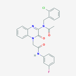 N-(2-chlorobenzyl)-N-(4-{2-[(3-fluorophenyl)amino]-2-oxoethyl}-3-oxo-3,4-dihydroquinoxalin-2-yl)acetamide